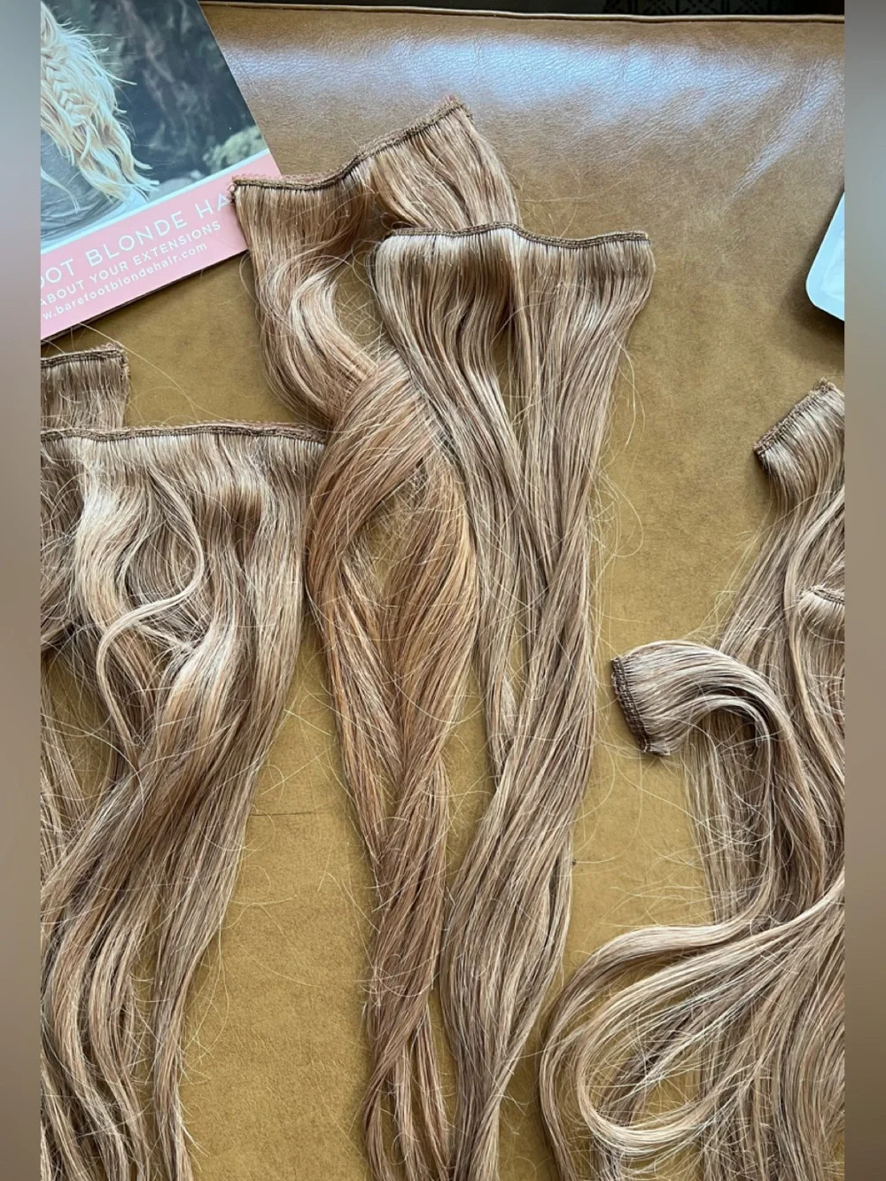 NWOT Barefoot Blonde (BFB) Collection Hair Extnetions - Sweet Caramel - Picture 4 of 8
